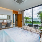 3-bedroom pool villa for sale in Pru Jampa near UWC Phuket bedroom 1 with double vanity and pool access PSV-PRJ-1429