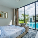 3-bedroom pool villa for sale in Pru Jampa near UWC Phuket bedroom facing pool and sala PSV-PRJ-1429