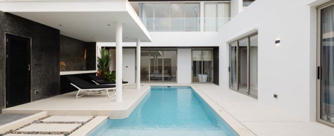 3+1 Bedroom Minimalist Courtyard Style Pool Villa for Sale 800 Metres to Rawai Beach Road, Phuket