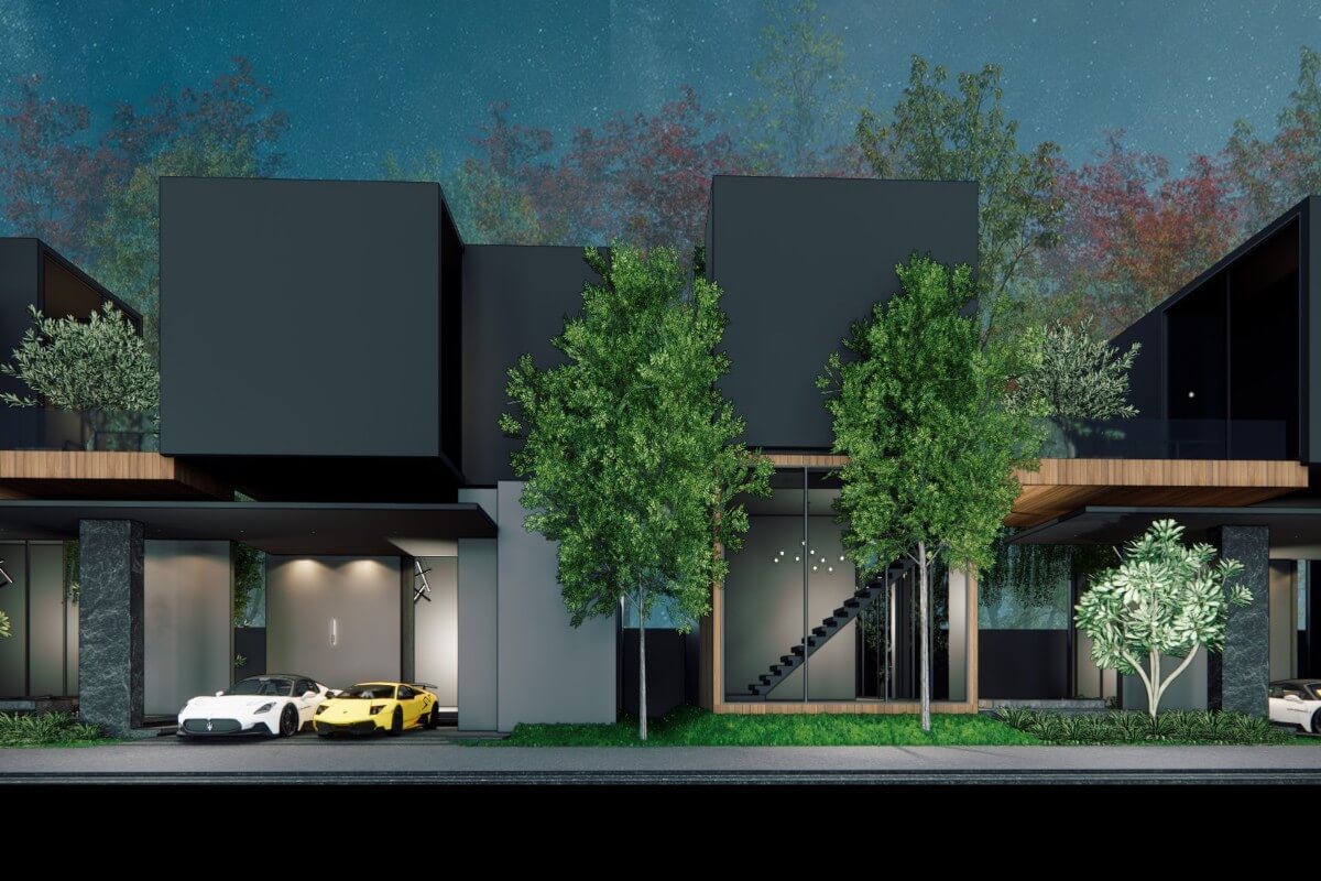 3-5 Bedroom Modern Box Pool Villa for Sale behind Blue Tree in Cherng Talay, Phuket