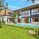 5-bedroom family villa with large pool near Palai Beach, Phuket exterior view and garden PSV-CHA-1410