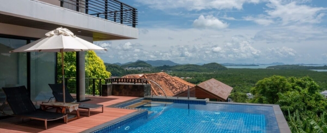 5 Bedroom Pool Villa on Large 977 Sqm Plot with Views of the Andaman Sea for Sale in Phuket Town