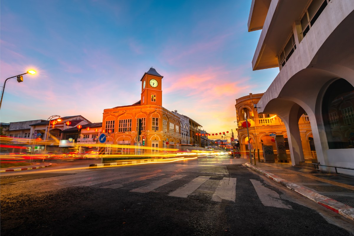 Phuket Town at nightime