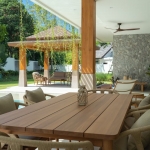 4-bedroom pool villas in Baan Manik, Phuket poolside undercover dining and lounging area PSV-MNK-1267