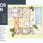 4-bedroom pool villas in Baan Manik, Phuket ground floorplan PSV-MNK-1267