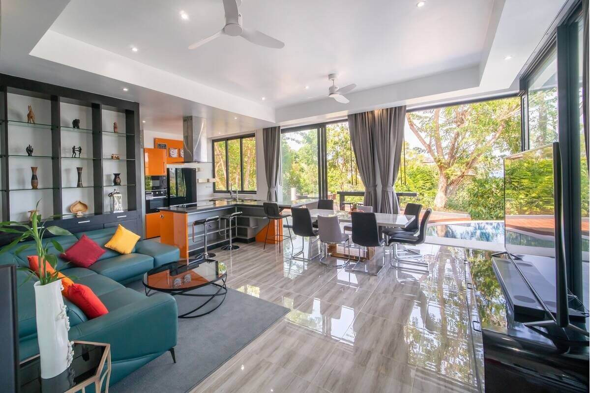 The Coolwater Villas - Spacious Open Kitchen with a seaview 