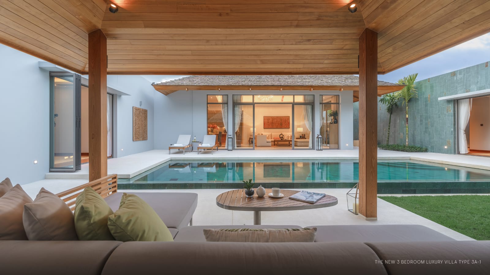 Outdoor sala and swimming pool at Anchan Tropicana Phuket