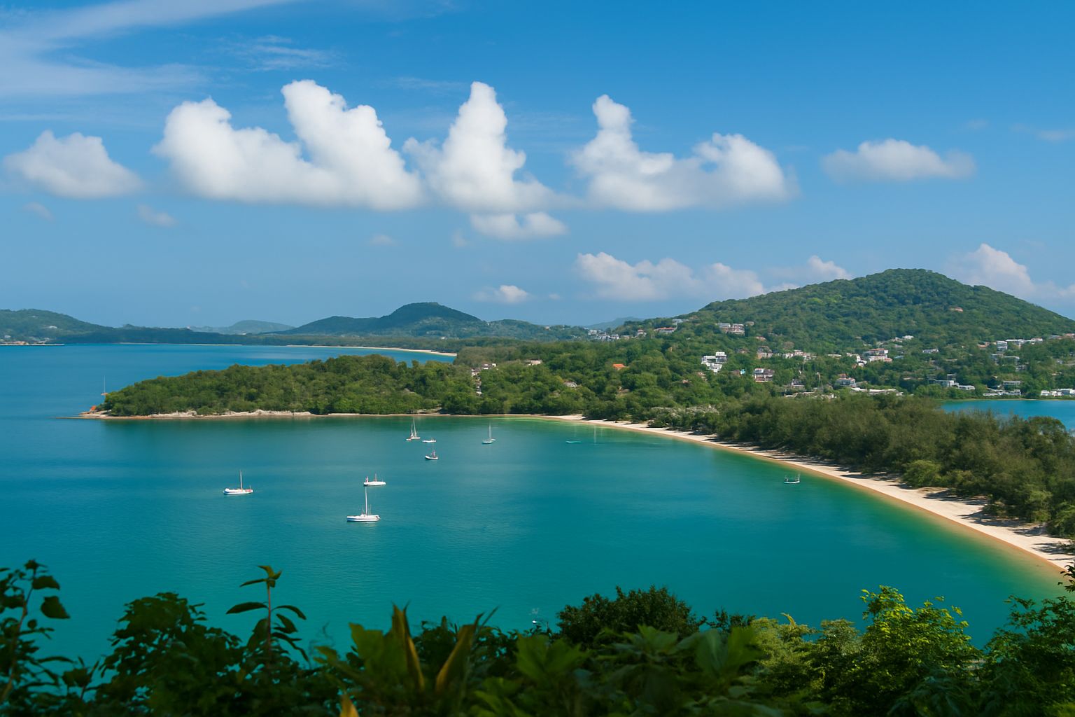 Ao Yon Bay and Cape Panwa View.