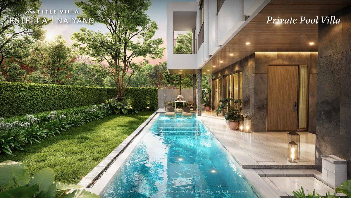 Contemporary facade of The Estella with lush landscaping