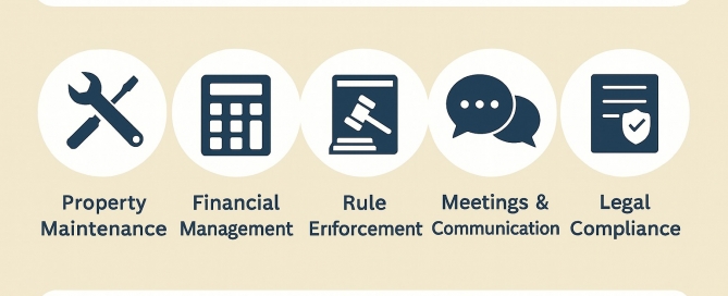 huket condominium juristic person - infographic showing duties of CJP