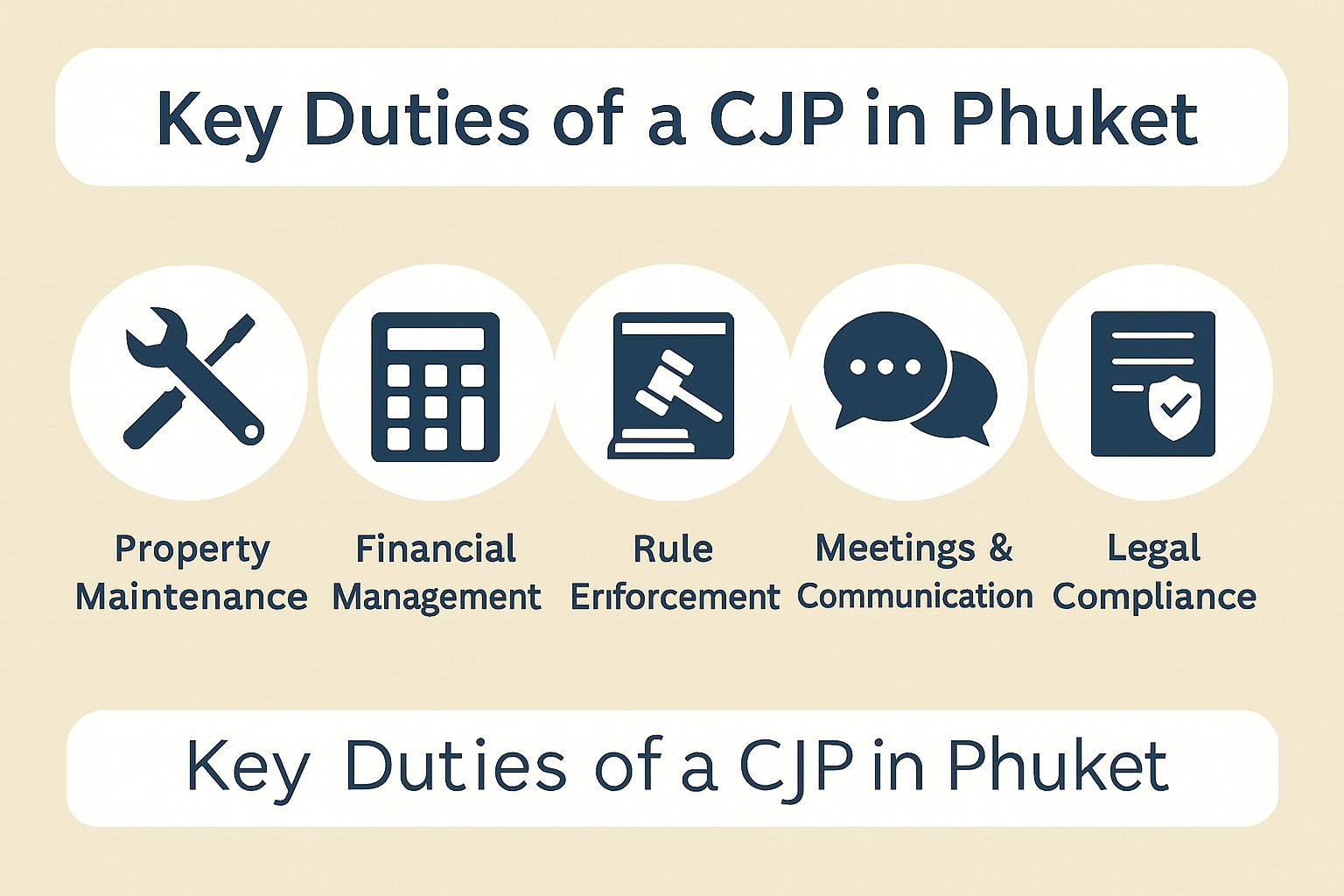 huket condominium juristic person - infographic showing duties of CJP