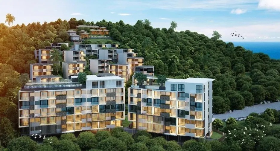 Modern condominium at Utopia Karon condos with sea views, infinity pool, and contemporary tropical design near Karon Beach, Phuket.