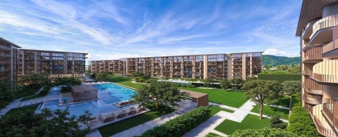 1-bed fully-furnished condo near Laguna, Phuket - aerial shot