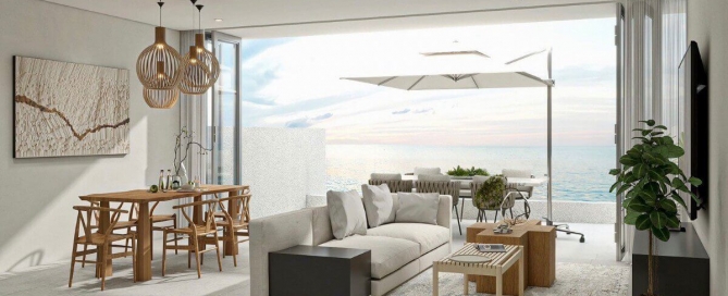 2 bed sea view luxury condo near patong beach phuket - living area