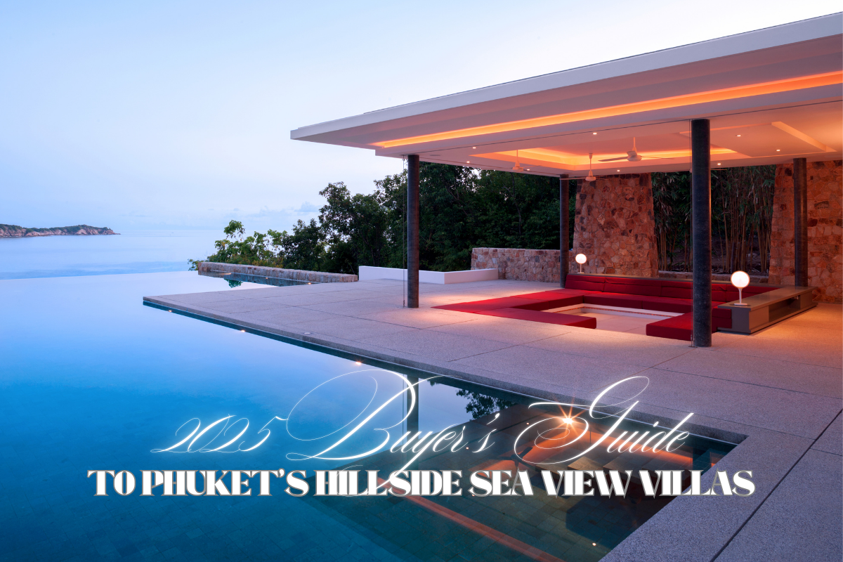 phuket sea view villas - with modern design and panoramic ocean views from the hillside.