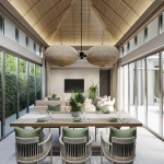 3-Bedroom pool villas in a sports & wellness community, Cherng Talay Phuket – vaulted ceilings and glass walls