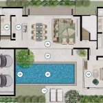 3-Bedroom pool villas in a sports & wellness community, Cherng Talay Phuket – ground floor plan