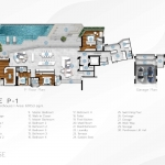 4 bedroom penthouse with private pool for sale in Cherng Talay Phuket – floorplan & layout