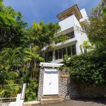 4-bedroom hillside sea view pool villa Surin Beach, Phuket view of the villa from ground level gate PSV-SUR-800