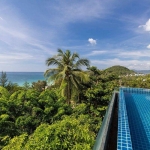 4-bedroom hillside sea view pool villa Surin Beach, Phuket infinity pool next to treetops PSV-SUR-800