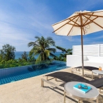 4-bedroom hillside sea view pool villa Surin Beach, Phuket pool terrace with sea view PSV-SUR-800