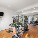 4-bedroom hillside sea view pool villa Surin Beach, Phuket gym with tv and exercie equipment PSV-SUR-800