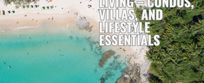 living in bang tao - image of aerial view of Bang Tao Beach
