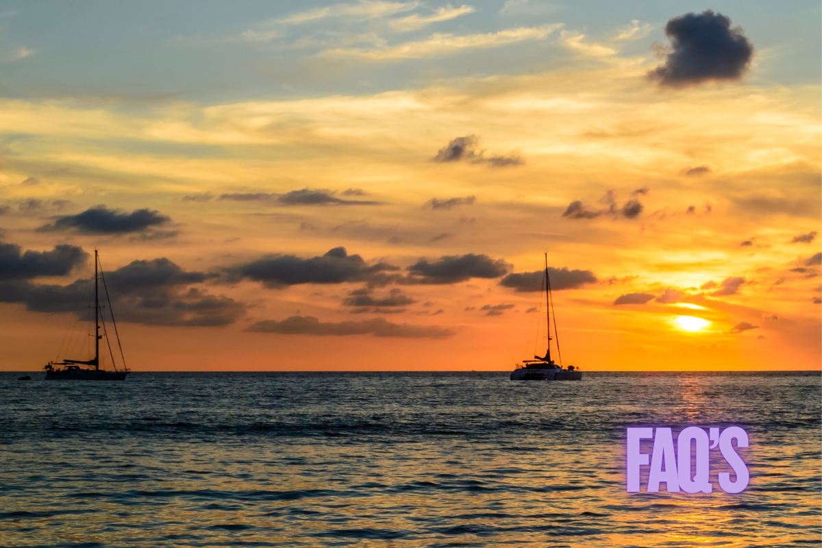 Layan Beach - Property Investment, beautiful view of yachts moored up on sunset 