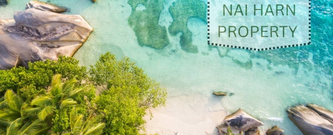 Tranquil villas and modern condos near Nai Harn Beach – highlighting why investing in Nai Harn property offers strong returns and lifestyle appeal in Phuket.