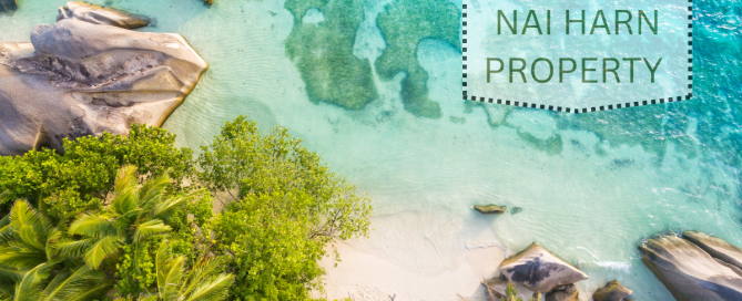 Tranquil villas and modern condos near Nai Harn Beach – highlighting why investing in Nai Harn property offers strong returns and lifestyle appeal in Phuket.