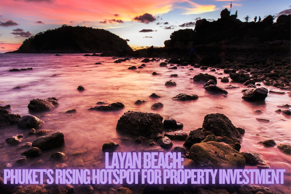Layan Beach - property Investment, stunning sunset sky 