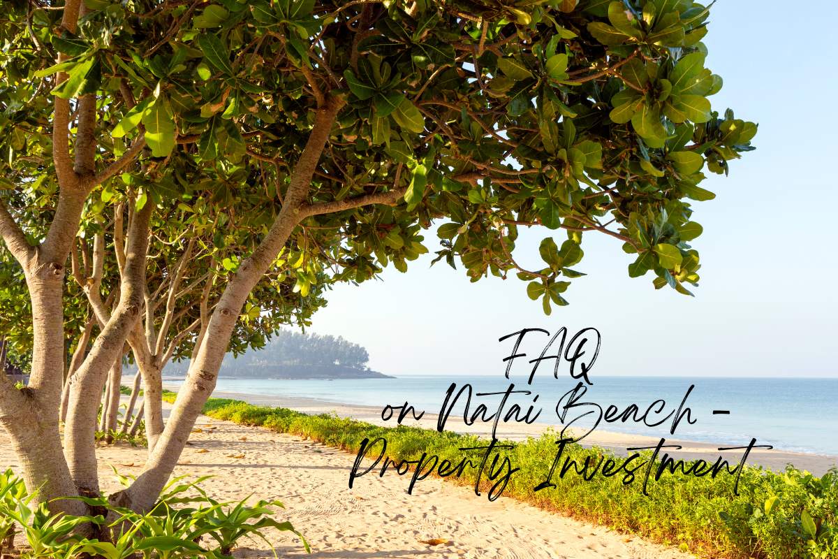Natai Beach property investment, beautiful scenery of Natai Beach with clear blue waters and sandy shore.