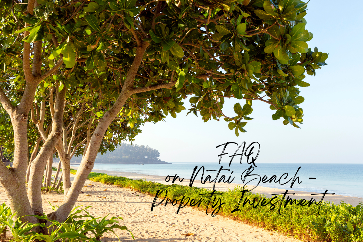 Natai Beach property investment, beautiful scenery of Natai Beach with clear blue waters and sandy shore.