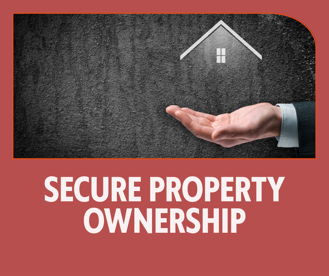 Visual representation of securing property ownership in Thailand, featuring legal documents, keys, contracts, and property title deeds to illustrate safe and legal real estate investment.