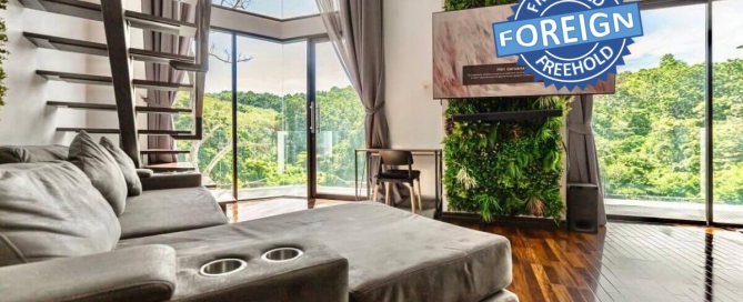 1 bedroom foreign freehold condo near Nai Harn Beach, Phuket - floor to ceiling glass windows