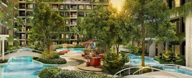 2-3 bedroom condos & duplexes 800m Bang Tao Beach, Phuket - lagoon-style pool