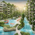 2-3 bedroom penthouses 800m walk from Bang Tao Beach, Phuket - lagoon-style pool