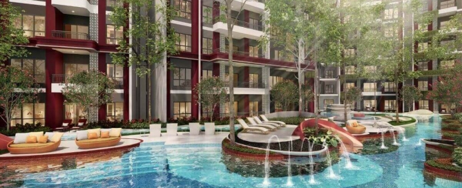 2-bedroom pet-friendly condos & duplexes near Bang Tao Beach, Phuket - pool area
