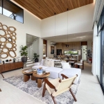 3-4 bedroom smart home pool villas near Lotus’s Chalong, Phuket – living area with double height ceilings