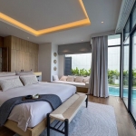 3-4 bedroom smart home pool villas near Lotus’s Chalong, Phuket – bedroom with pool access