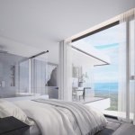 3-bedroom condos and duplexes with pools near Kamala Beach, Phuket – bedroom with picture window