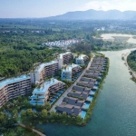 4-bedroom luxury lakefront pool villas in Laguna, Phuket - aerial view