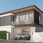 4-bedroom pool villas near Robinson Chalong, Phuket - two-story home with double car park