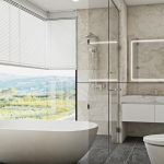 4-bedroom pool villas near Robinson Chalong, Phuket - bathroom with bathtub