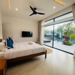 4-bedroom pool villa with large pool near Rawai Beach, Phuket - bedroom with pool access