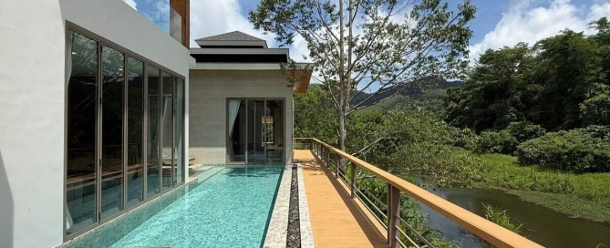 5-bedroom lakefront luxury pool villa Baan Manik, Phuket - 10*3.5 metre pool with terrace