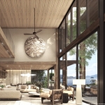 5 bedroom sea view luxury pool villas in Cape Panwa, Phuket - double height ceilings with glass walls