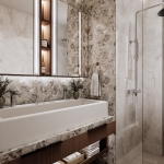 1-2 bedroom golf course view condos in Laguna, Phuket bathroom shower PSC-LAG-1505