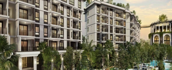 1-bedroom & plus condos across Boat Avenue & Porto de Phuket - exterior view