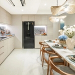 2–3 bedroom lakeside condos 5-minute walk to Bang Tao Beach, Laguna, Phuket kitchen and dining area PSC-LAG-1503